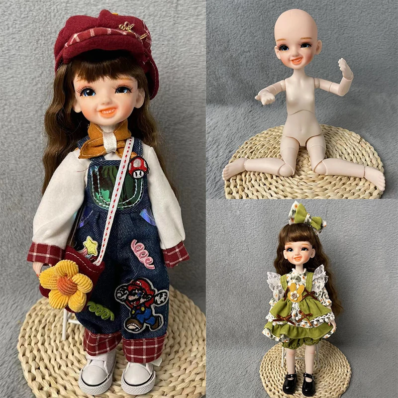 

Doll Set 1/6 BJD Doll Full Set 30cm Doll with 3 Pairs of Eyes Multiple Hair Options Kids Girls Toy Gifts (Open Head)