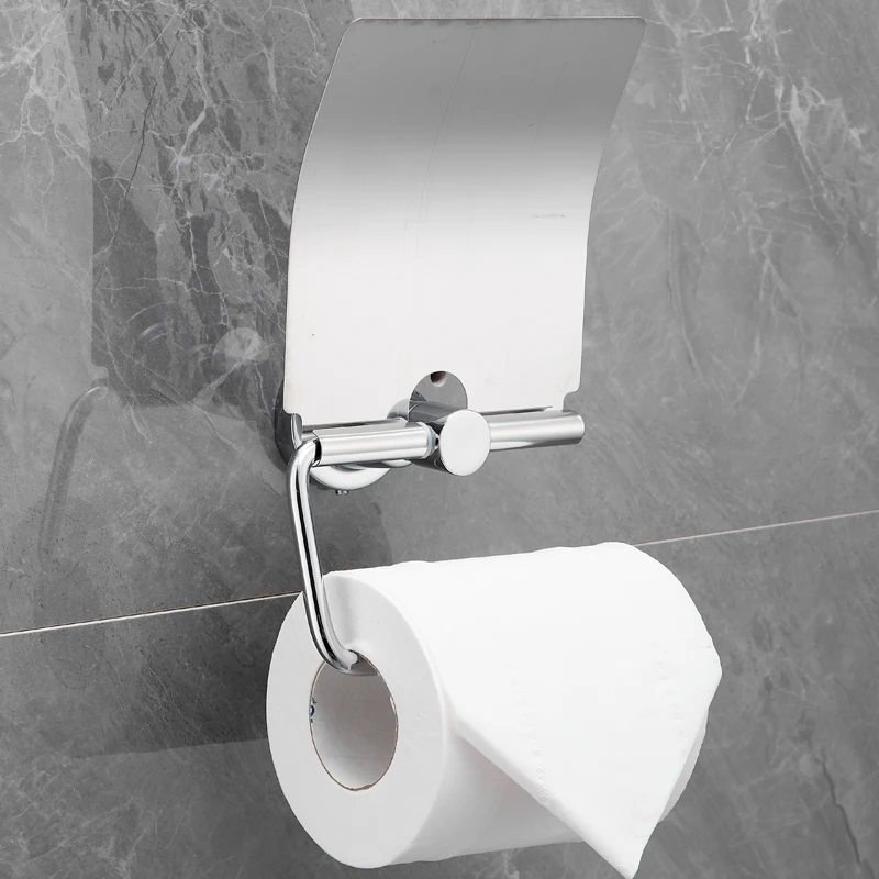 Zinc Alloy Stainless Steel Toilet Paper Holder Wall Mount Punching Bathroom Kitchen Tissue Roll Dispenser toilet paper holder toilet paper rack toilet roll holder tissue holder