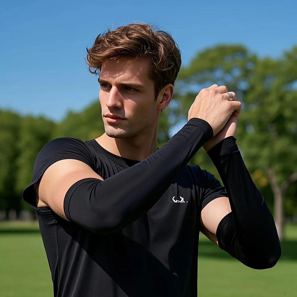 3 أزواج من الأكمام المصنوعة من الحرير الجليدي للشمس للجنسين في الصيف للحماية من الشمس مناسبة للركوب في الهواء الطلق والقيادة وصيد الأسماك