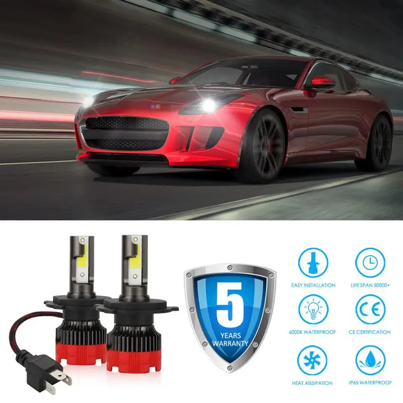 K5C bi led H7 LED Canbus headlight bulbs mini projector lenses H1 LED H4 H11 HB3 HB4 Hir2 Fog Lamp 6000K PTF 30000LM  HLXG