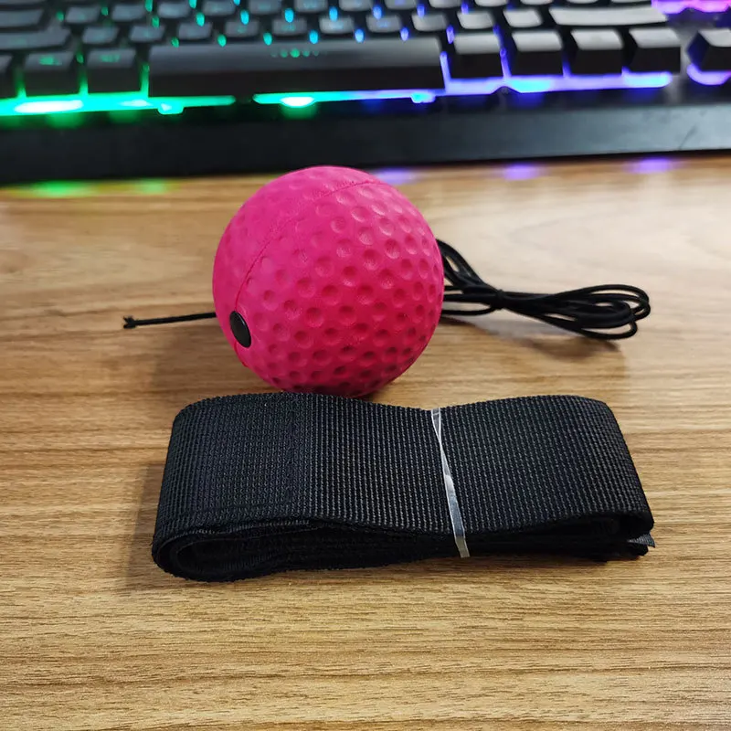 Head-mounted boxing reaction ball 6.3cm diameter rubber ball PU Foam tennis Muay Thai Boxing speedball Training