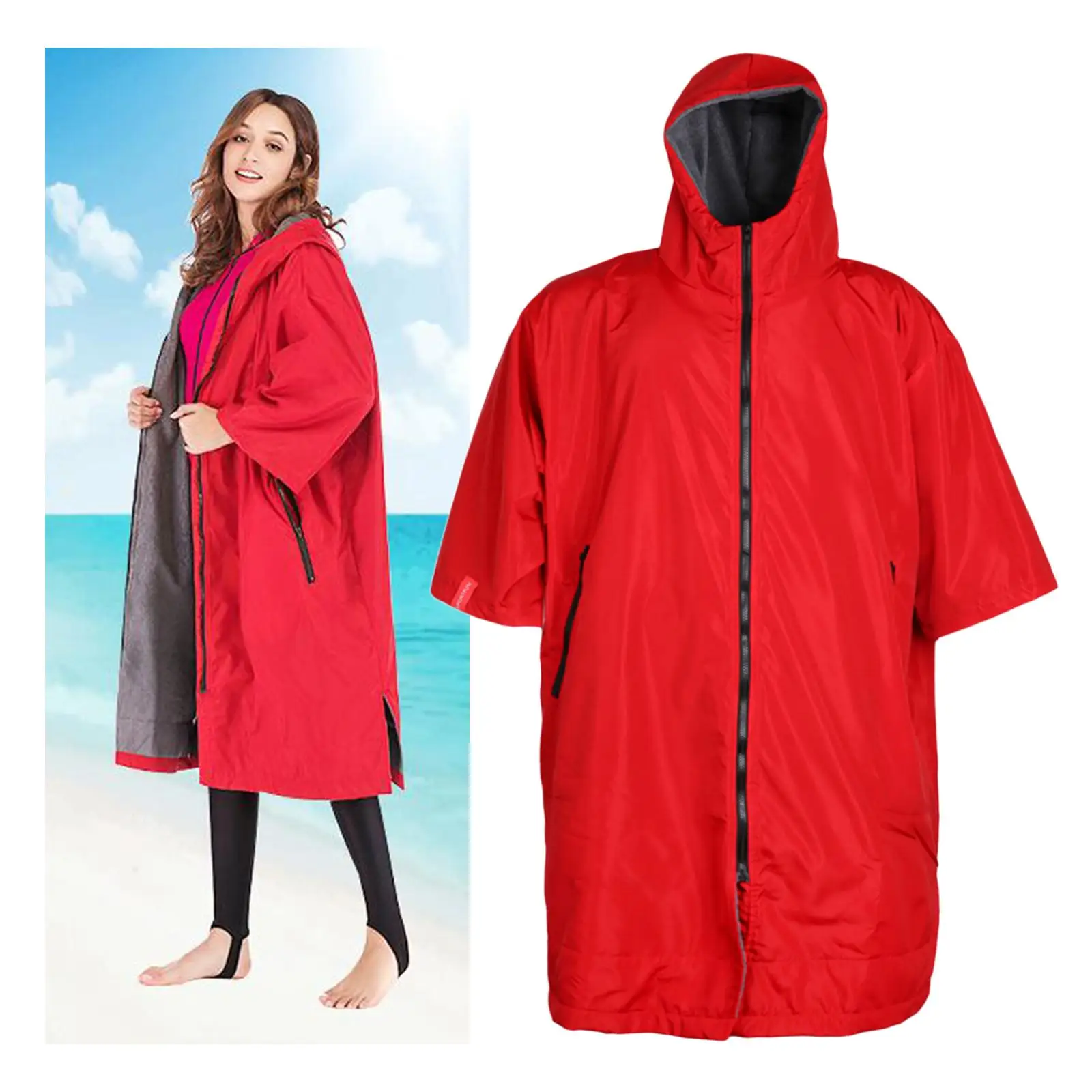 Surf Ändern Robe Jacke Mantel Schnell Trocknend Jacke Wetter Mantel Outwear Surf Ändern Robe Jacke Schwimmen Parka Windjacke