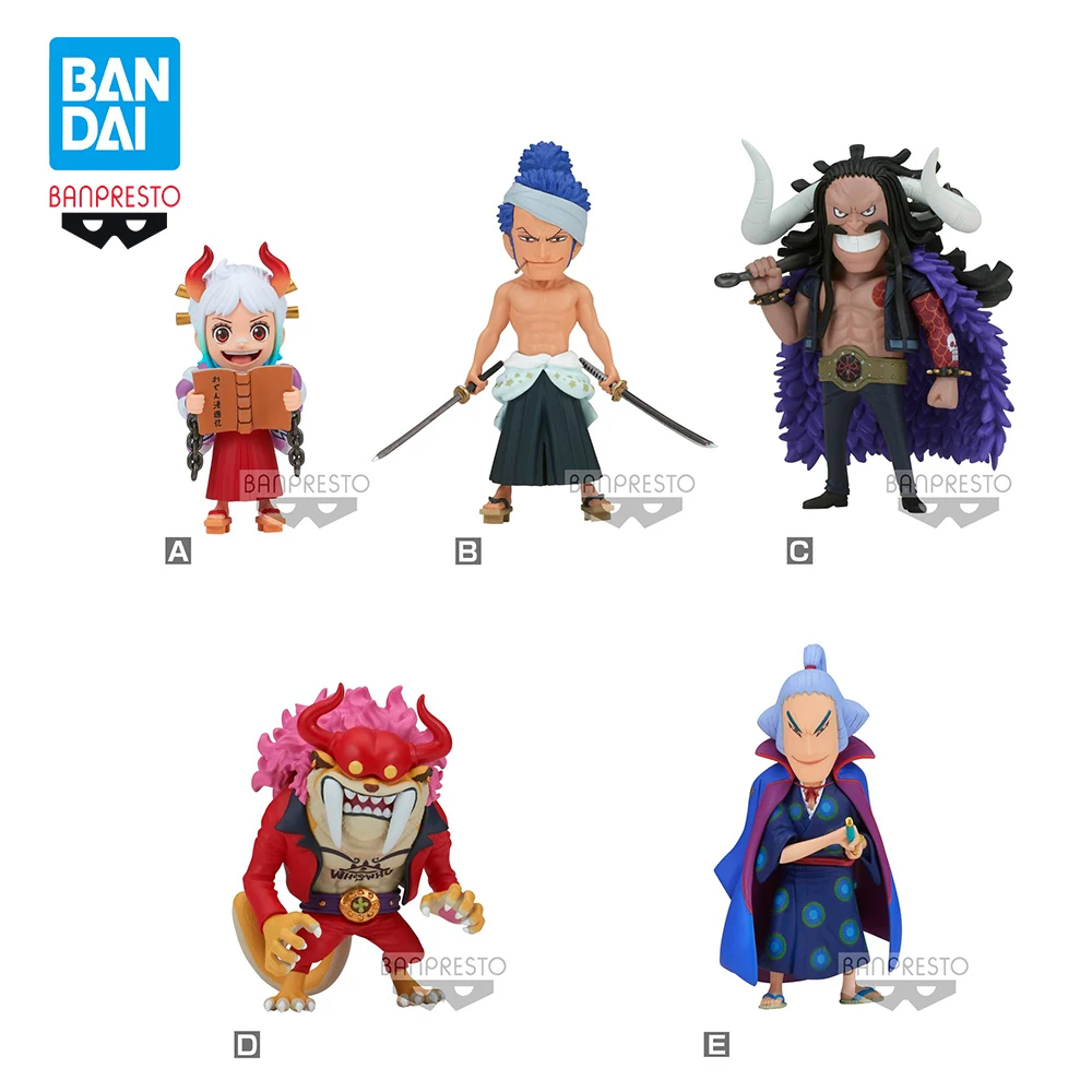 

5PCS Original BANPRESTO WCF ONE PIECE Basil Hawkins Kaidou Yamato vol.9 PVC Anime Figure Action Figures Model Toy