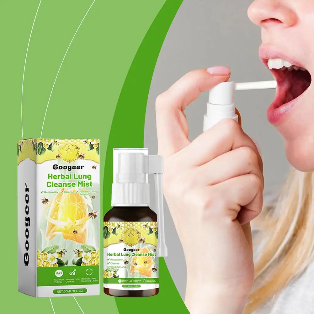 Herbal Lung Cleanse Spray Mist Lung Support Throat Smoking Clean Spray Sore Inflammation Herbal Health Care 2PCS 30ml