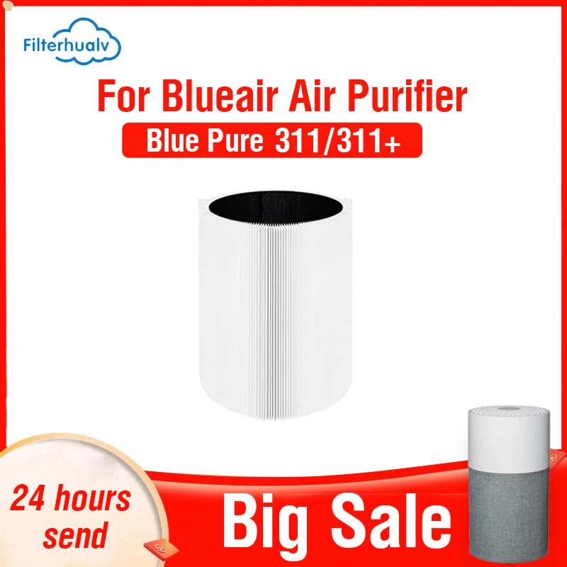 

Фильтр с активированным углем для Blueair Blue Pure 311 + фильтр Blueair PM2.5, фильтр НЕРА Blueair Blue Pure 311 +