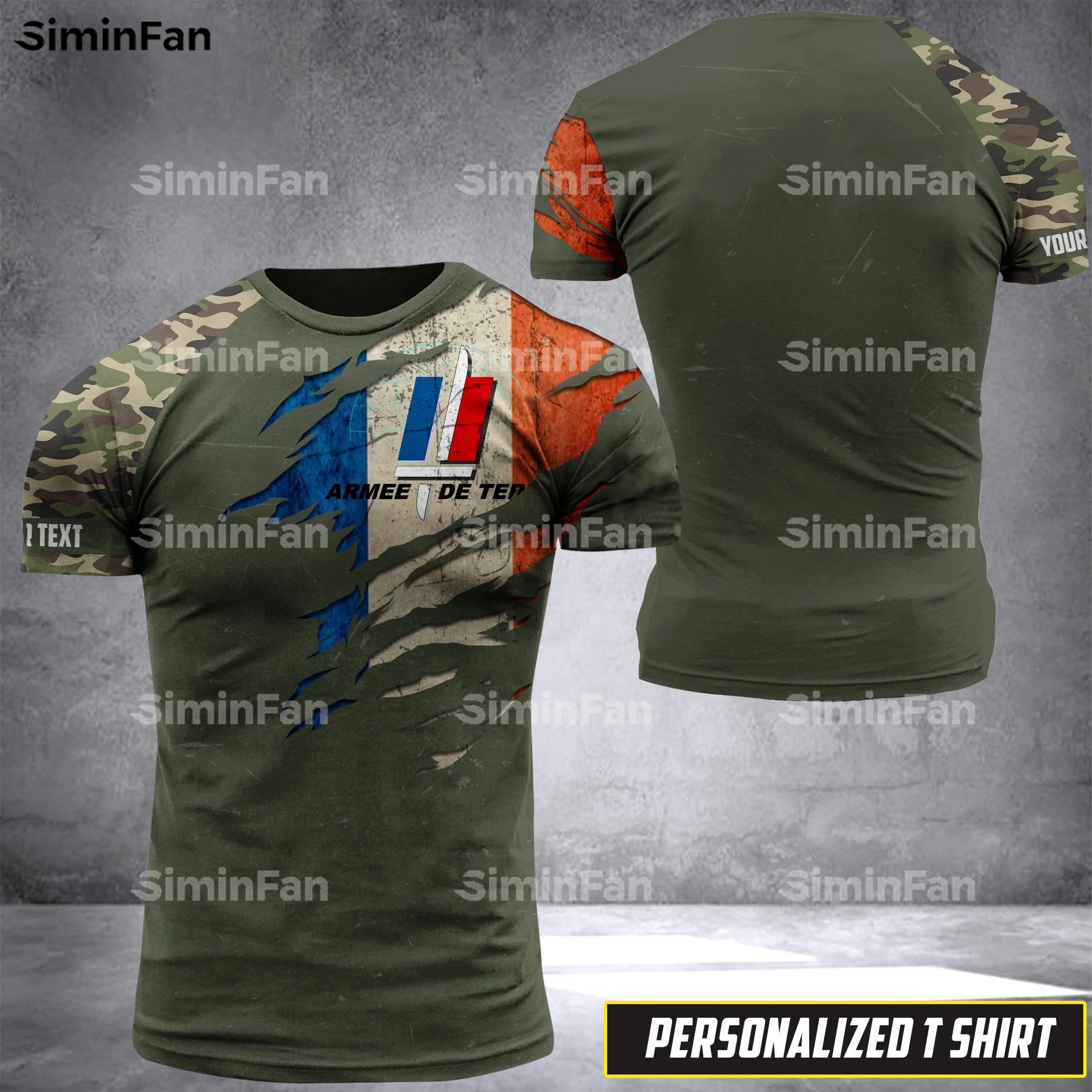 

FRENCH VETERAN SOLDIER ARMY CAMO 3D Printed T-Shirts Summer Round Neck Tees Men Female Casual Tops Unisex Harajuku Streetwear 02
