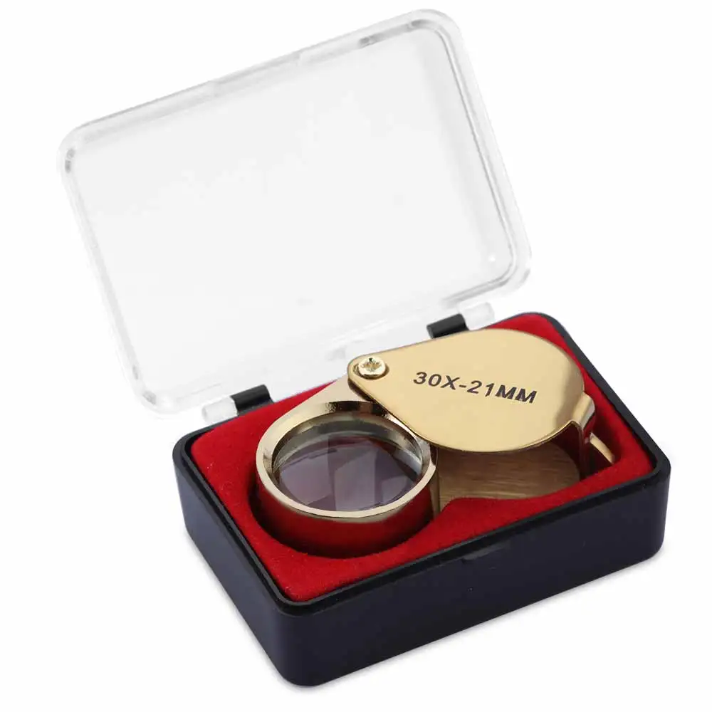 Metal Jewelry Magnifying Glass Jewelers Eye Tool Jewellery Folding Loupe Glass Lens Magnifying Triplet Jewelry Diamond jewelry magnifier jewelry magnifying glass magnifying glass