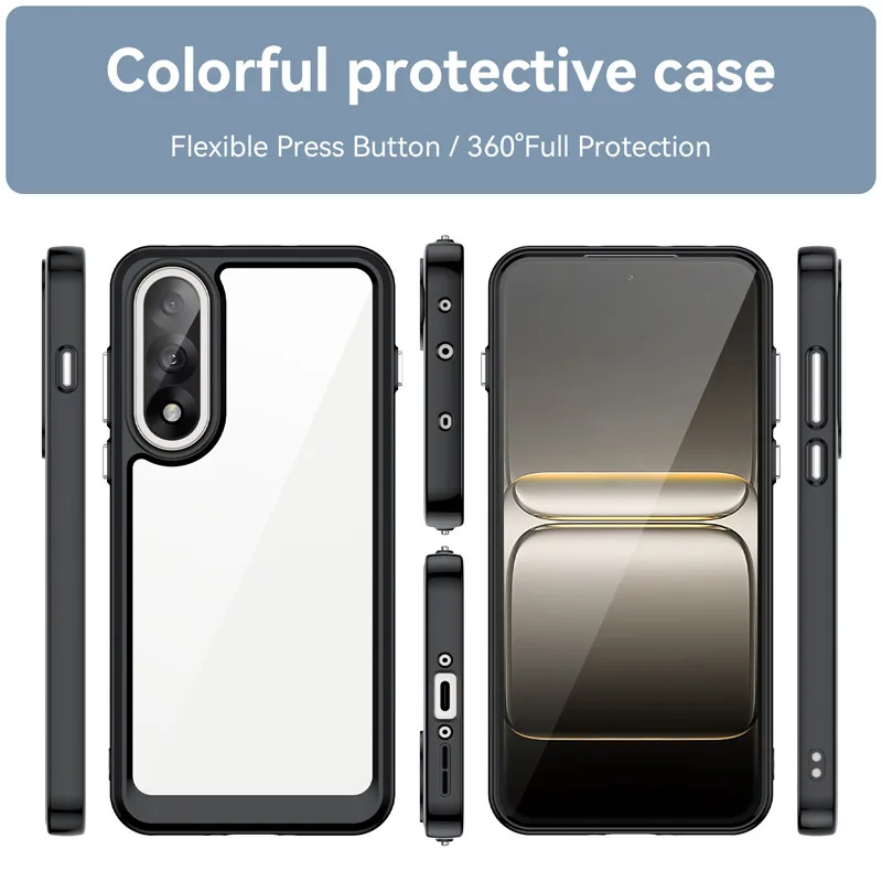 Heavy Duty Transparent Phone Cover with Anti-Drop Airbag Design
