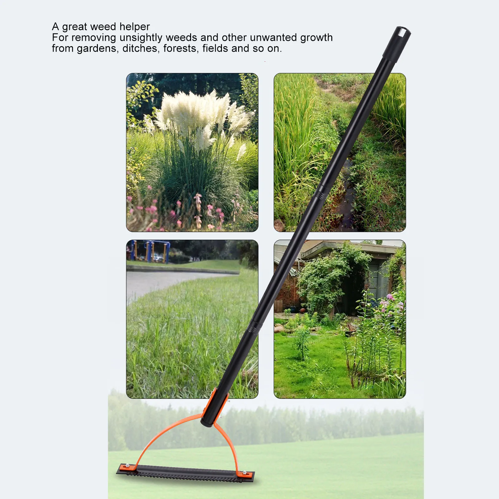 Manual Grass Whip Manual Weed Grass Cutter Serrated 65 Manganese Steel Labor Saving Double Edged Blade Widely Used for Yards 5