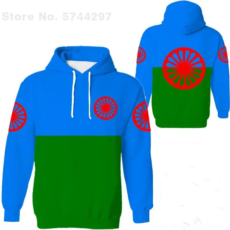 2024 Spring And Autumn Men's Hooded Sweatshirt Roman Gypsy Flag 3d Print Streetwear Hoodies Oversized Long Sleeve Pullovers Male 2