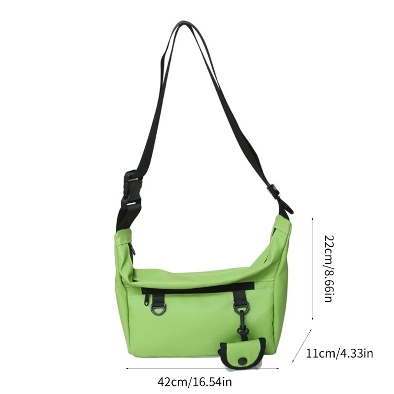 Casual Nylon Shoulder Bag Solid Crossbody Bag Large Capacity Handbag E74B