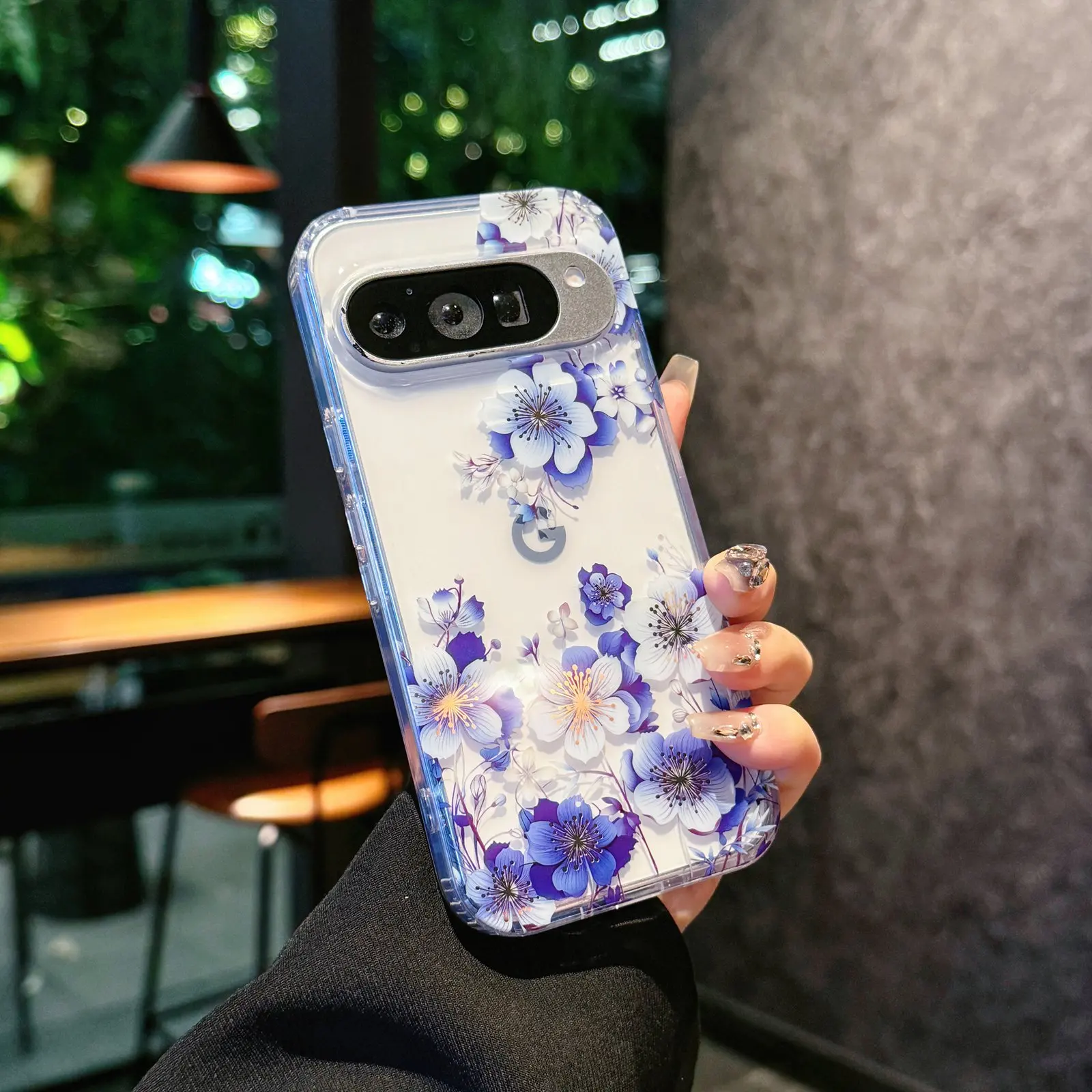 Serect Garden Flower Series Colorful Phone Case - Hard Acrylic Clear Protective Back Cover Bumper