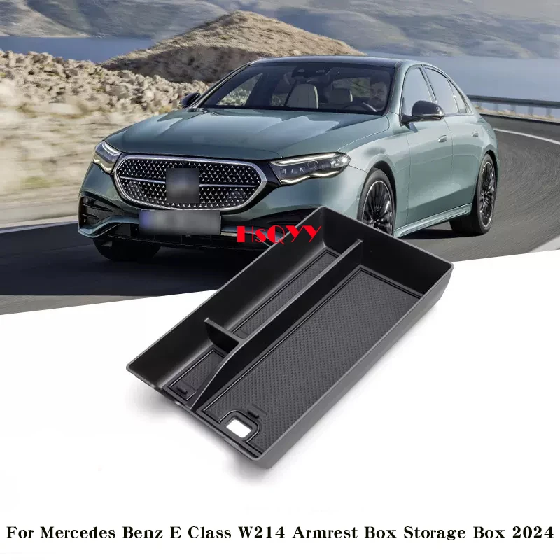 Автомобильный центральный подлокотник для Mercedes Benz E Class W214 V214 E200 E260 E300 2024, коробка для хранения, аксессуары для интерьера автомобиля