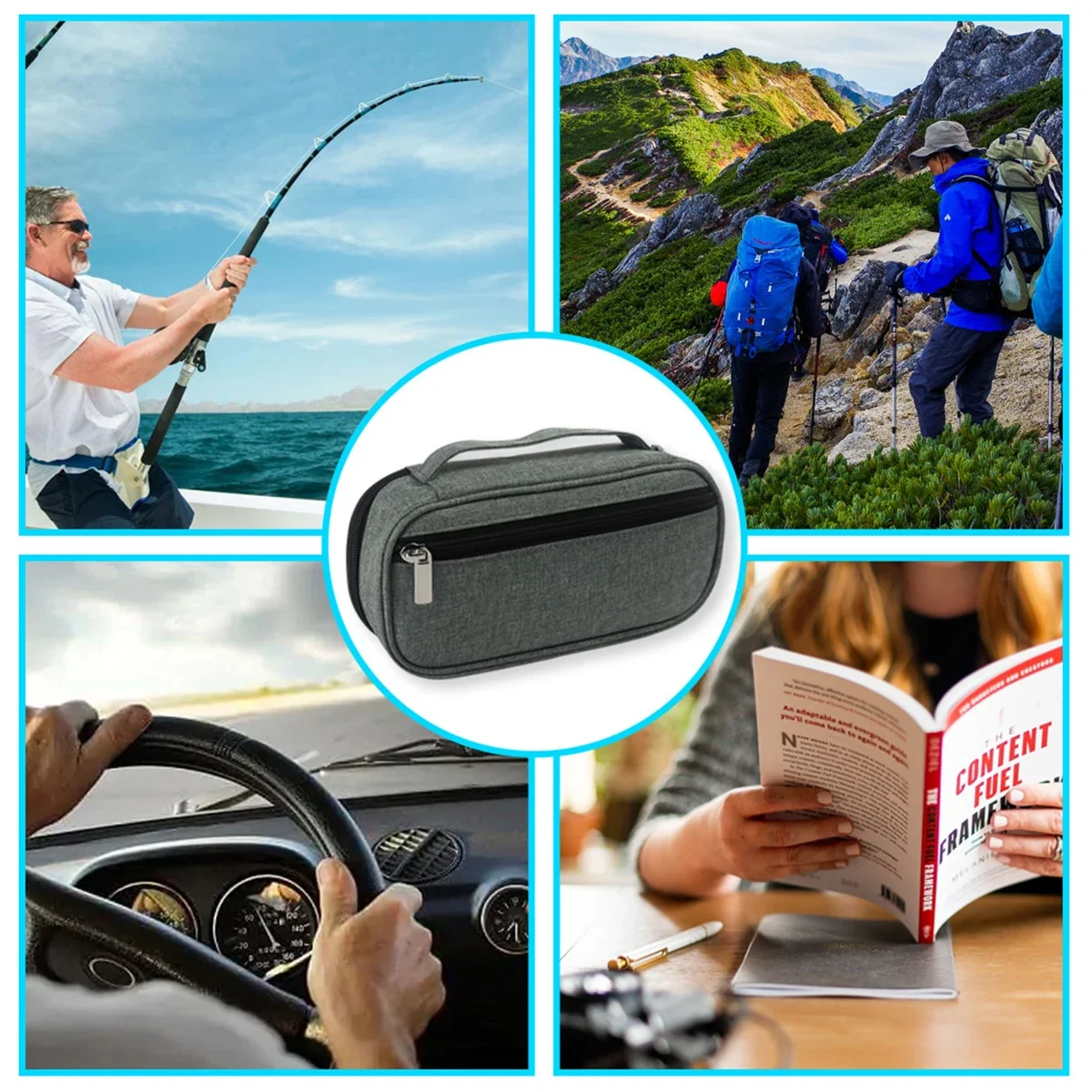 Insulin Case Bag Portable First Aid Kits Insulin Cooling Pack Lightweight Travel Pocket Carrying Bag Drug Freezer for Diabetes