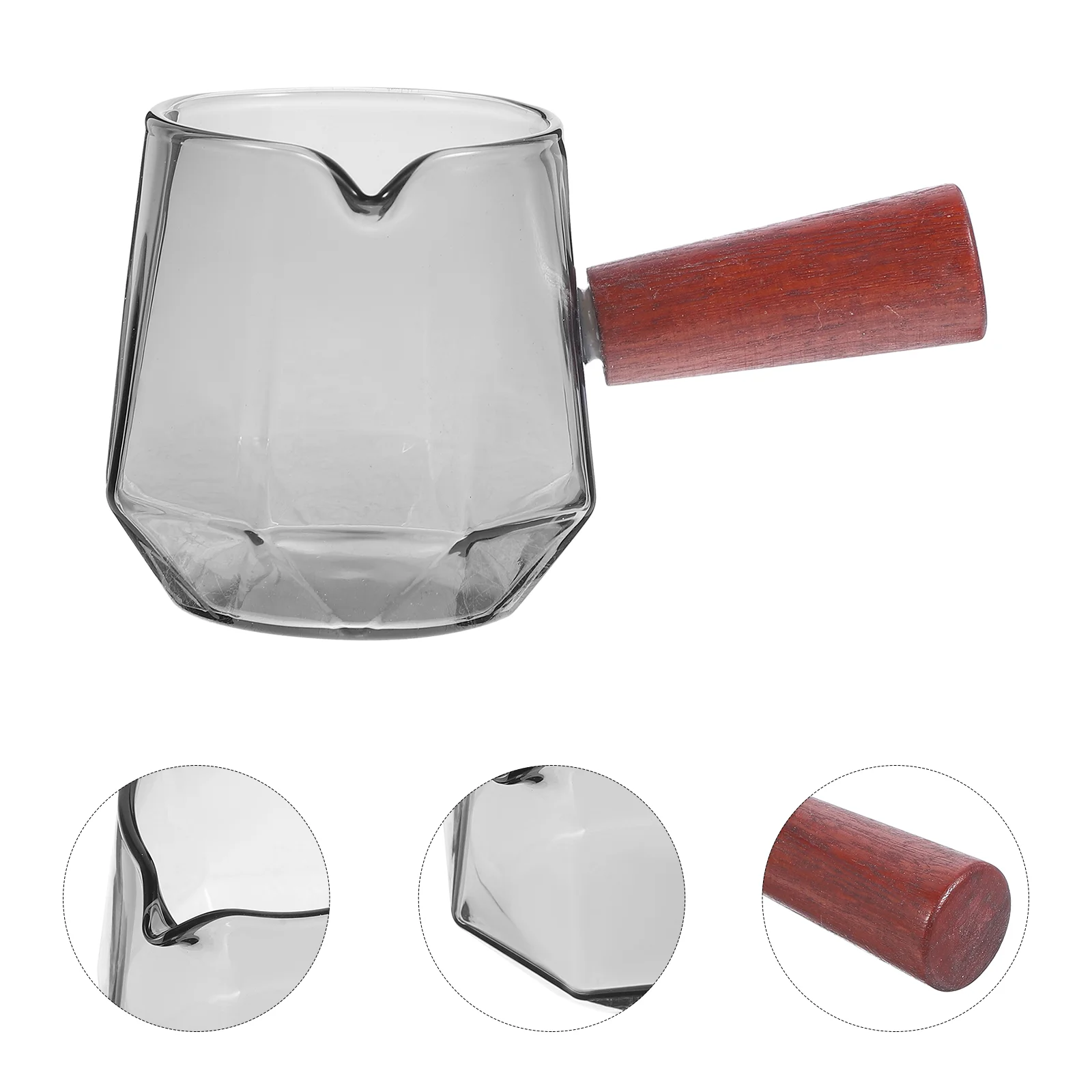 

Milk Cup Anti-scalding Glass Frother Small Pitcher Measuring Creamer Multi-function Coffee Transparent Concentrate