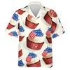 Baking Lover 3D Print Beach Shirts For Men Clothes Cake Chef Short Sleeve Work Uniform Hawaiian Short Sleeve Women Lapel Blouse 4