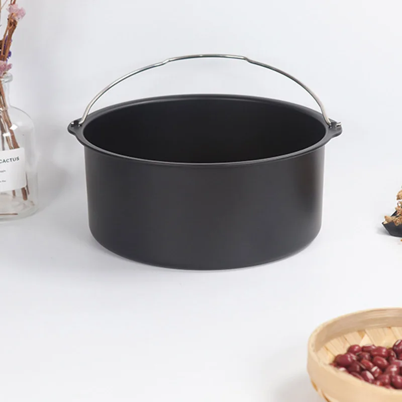 8/7/6 Inch Air Fryer Pot Baking Mold Non-stick Round Tray Pan Roasting Pizza Cake Basket Bakeware Kitchen Cooking Accessories cake mold cake baking tools cake making tools baking cake ring baking storage tray