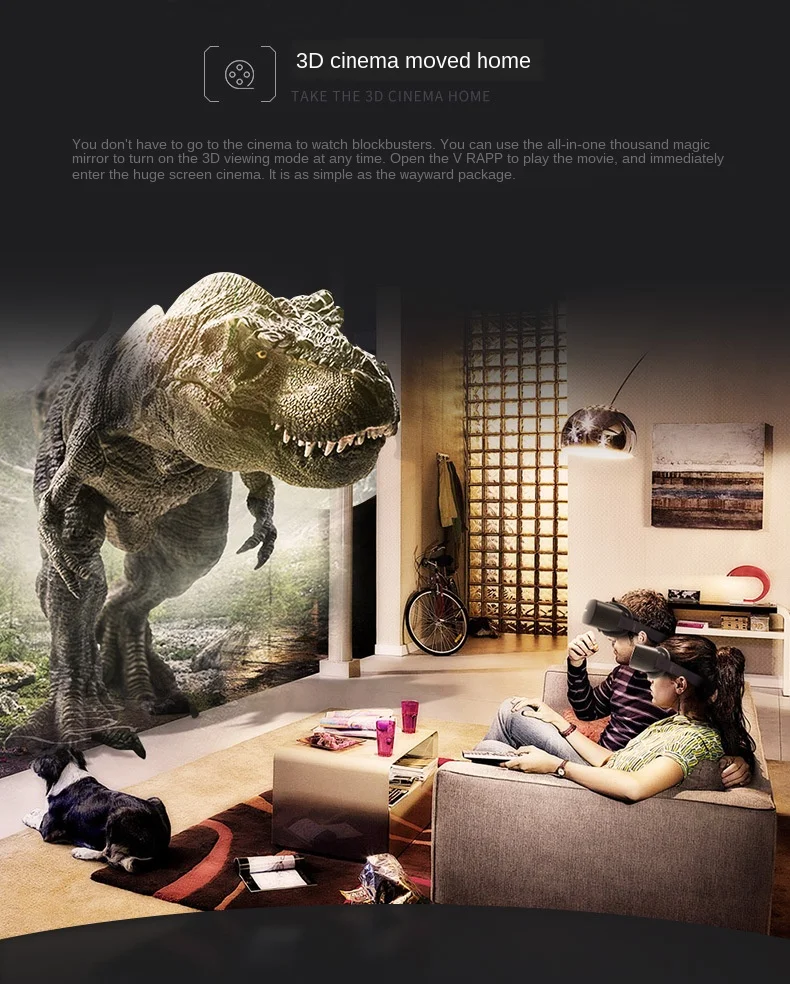 Virtual Reality Glasses 2G + 16G VR All In One AR Glasses With HD Screen 2K 3D 2560X1440 Bluetooth Game Wifi OTG