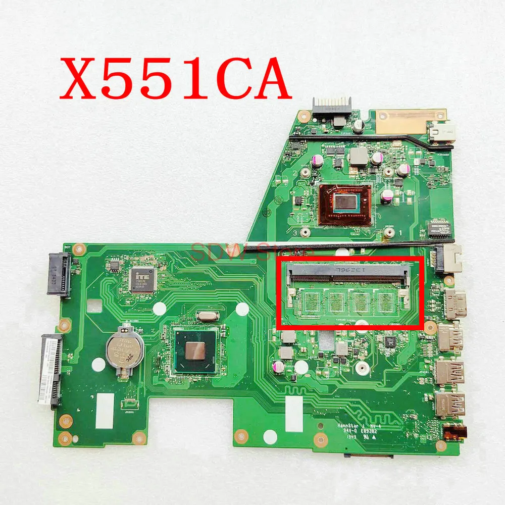 For ASUS X551CA Laptop Motherboard X551CA Main board REV：2.2 1007U DDR3 Fully Teste