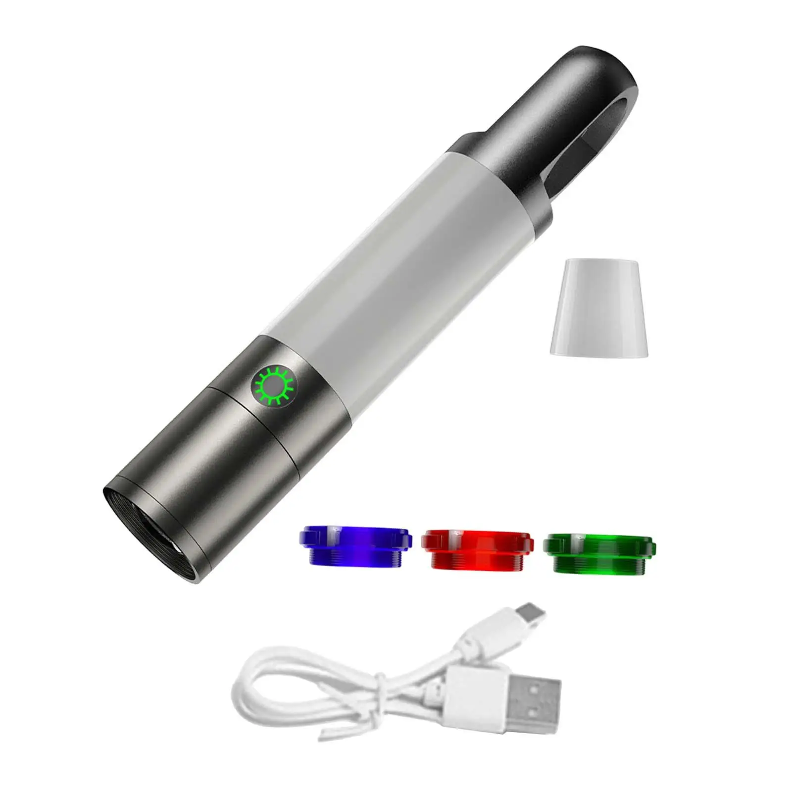 충전식 휴대용 LED 손전등, 내구성 램프 조절 가능, 줌 손전등, 달리기용 자동 수리, 등산 하이킹 워킹