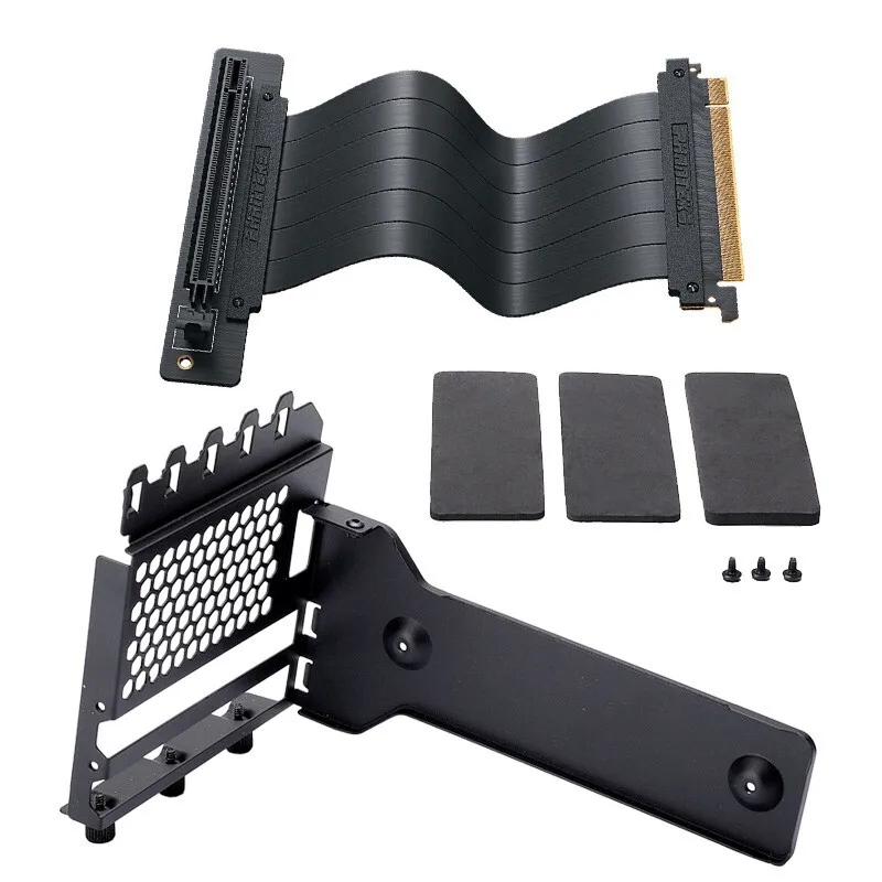 Phanteks VGPUKT 4.0 PCI-E 4.0 GPU Riser Cable RTX 4090 Graphics Card Universal Vertical Bracket Kit 7 Slot Mount VGA ATX Chassis