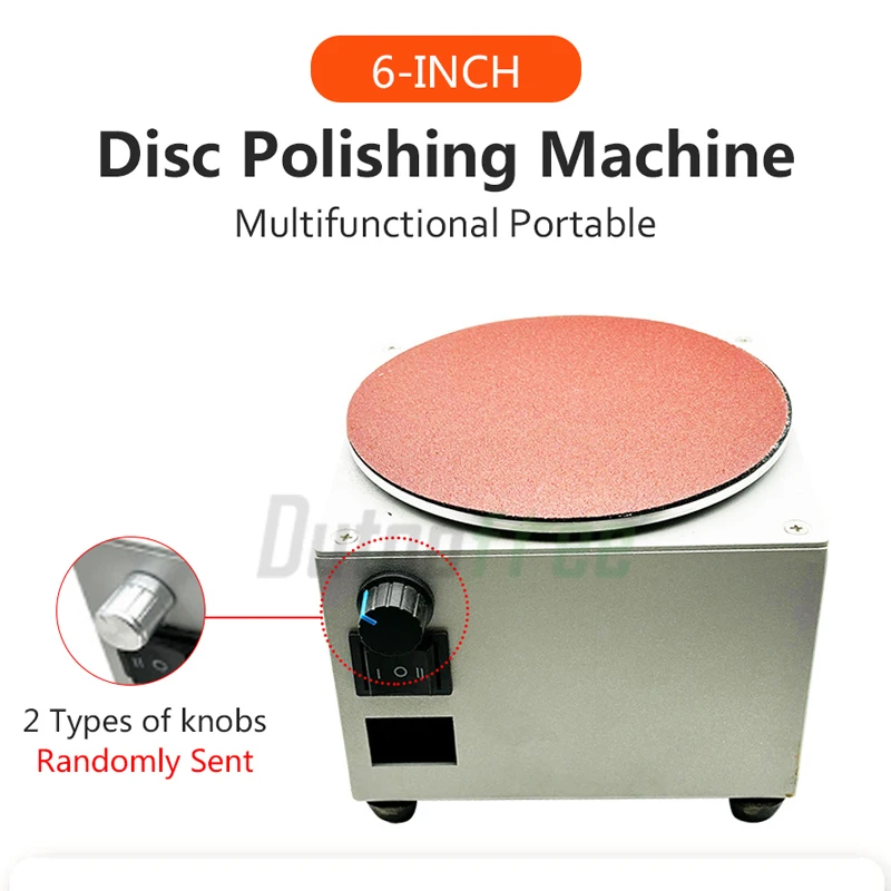 110V/220V 6-Inch Mini Belt Disc Sander Sanding Machine for Wood Metal Stone Grinding Curve Grinding 20PCS Sandpaper for electric orbital sander