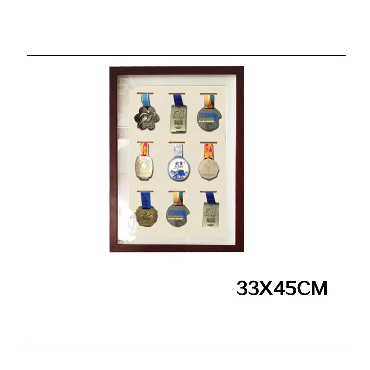 NIXNUT Marco para exhibir medallas, soporte de exhibición de medallas de  madera, marco de caja de sombra para mostrar premios de medallas,  colocación