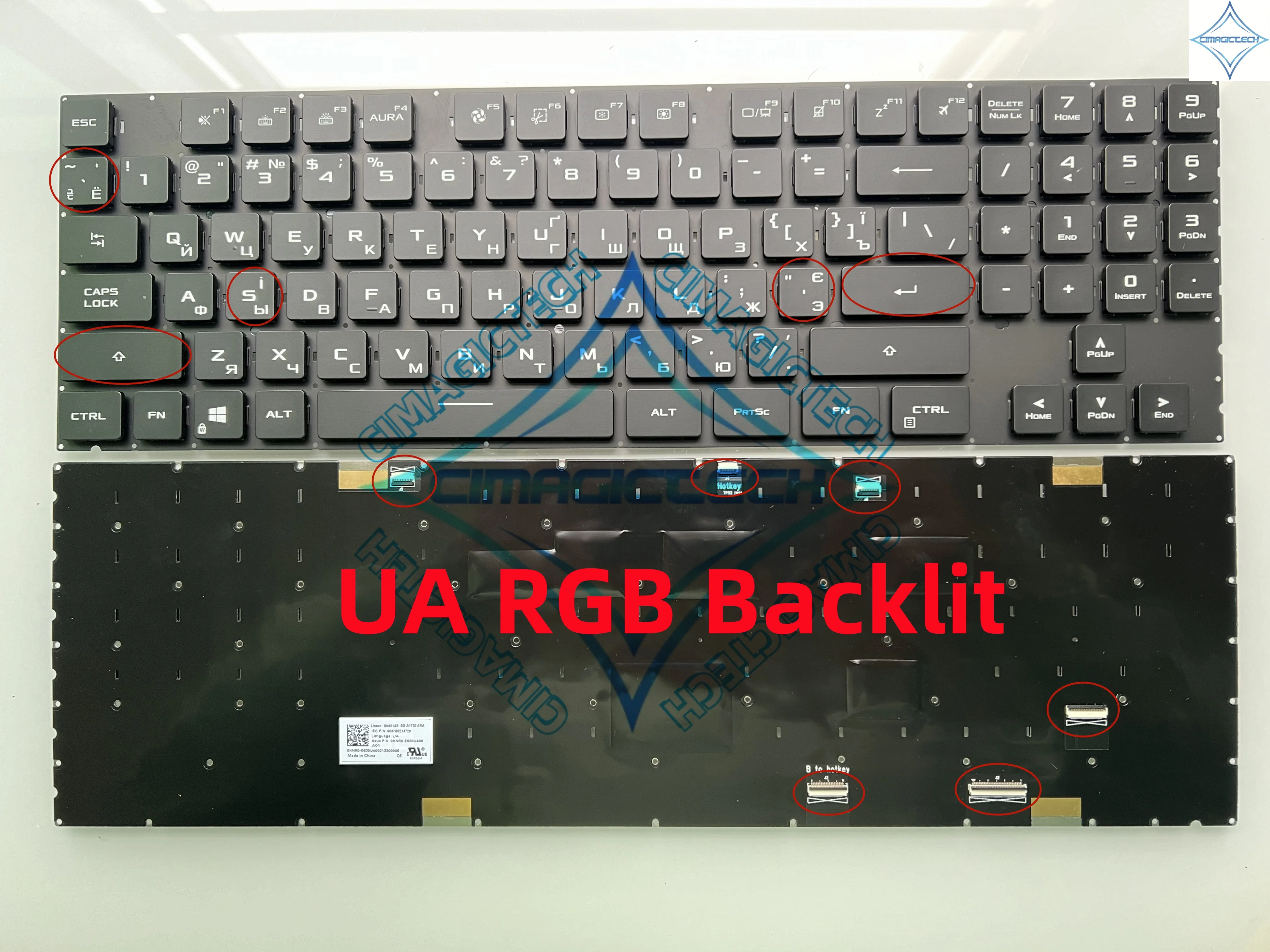 New Ukrainian US Russian SP Spanish RGB Backlit For Asus ROG Strix 