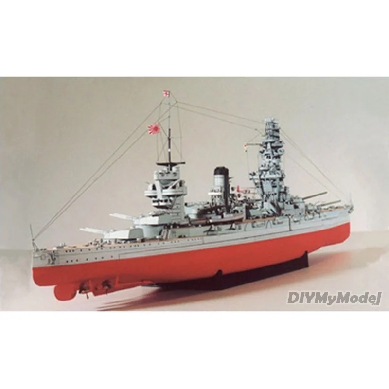 DIYMyModeI 1:250 Вторая мировая война японский боевой корабль Fuso 1:180 3D Бумага сделай сам |