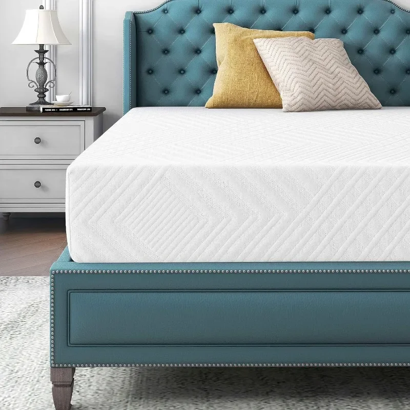 Description Picture 2 of item8 Inch Full Size Memory Foam Mattress, Bed in a Box Green Tea Gel Infused Mattresses, Breathable Removable Quilted Cover