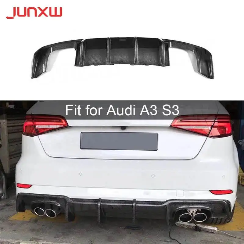 Задний бампер из углеродного волокна спойлер диффузор для Audi A3 Sline S3 Hatchback Sportback 2017