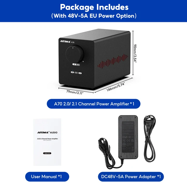 AIYIMA-A70 tpffbステレオパワーアンプ,クラスd,デジタルオーディオ