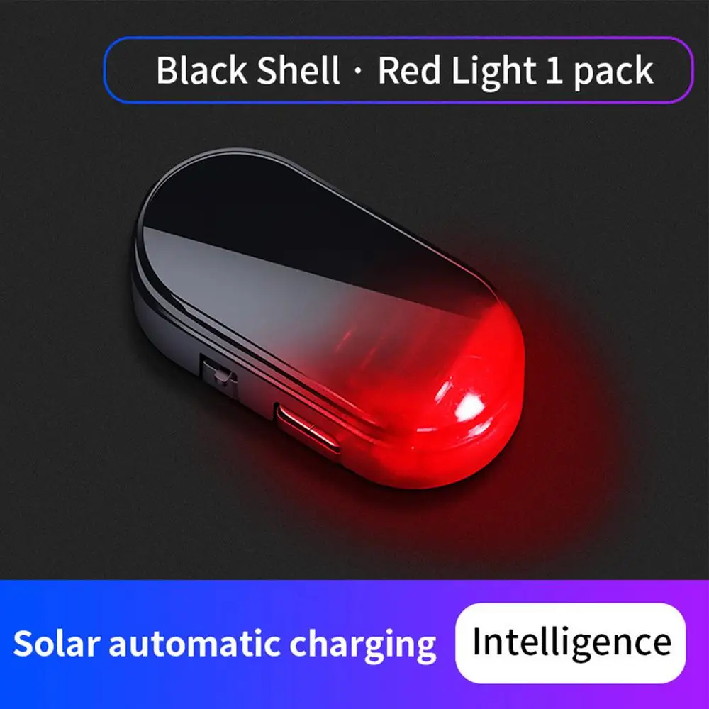 Solar-Powered LED Car Interior Anti-Theft Warning Light