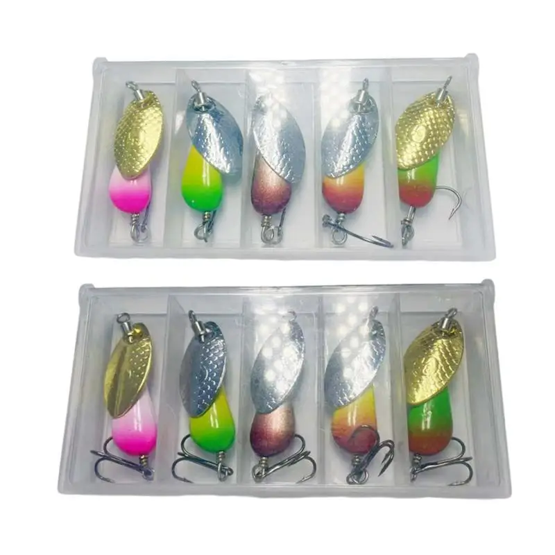 

Trout Spinner Lures Trout Spinners Fishing Spinners Fishing Lure Kit Trout Lures 5 Pcs Fishing Gear Saltwater Freshwater