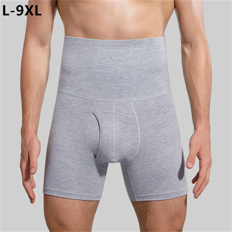 

Pure Cotton Extra Long Underwear 150KG 9XL 8XL Men 7XL 6XL Plus Size High Waist Boxers Male Shorts Corset Anti Scratch Underpant