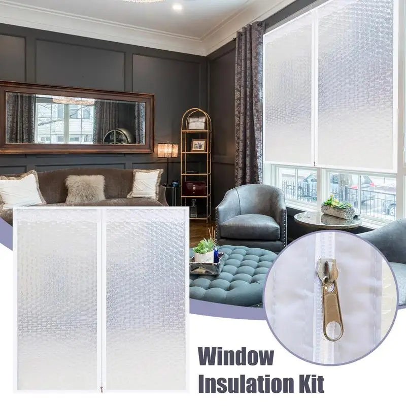 

Window Insulation Kit Window Seal Cover Anti-Cold Keep Room Warm Heat Resistant Window Door Film 100x80cm Heat Insulation cover