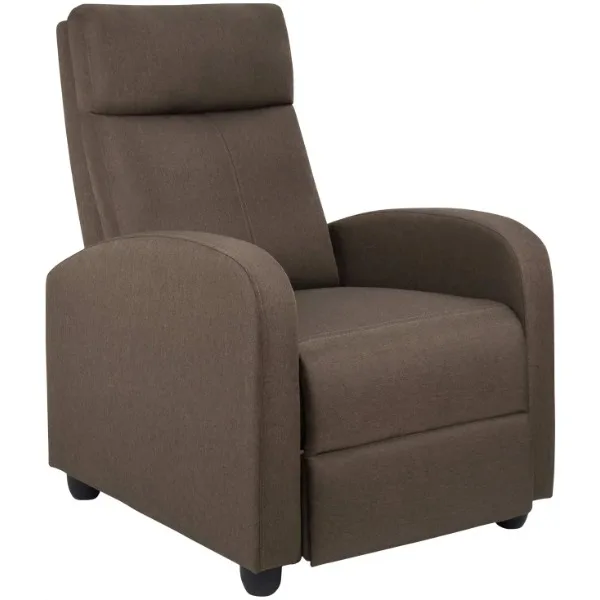 

ТКАНЕВОЕ кресло-шезлонг Lacoo с мягким сиденьем и спинкой, коричневого цвета