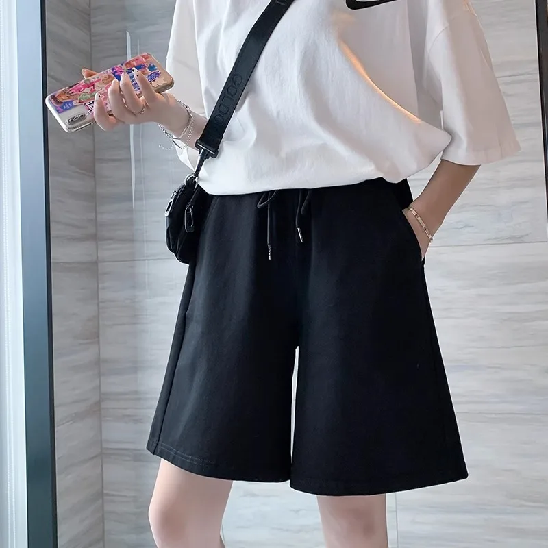 Casual Linen Shorts Women Gym Workout Shorts Cotton Short Pants High Waisted Black Ladies Short Femme Women Shorts Sport Femme