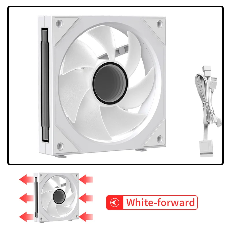 Cableless Silent PC Case Fan with ARGB Lighting - Triple Pack, 120mm