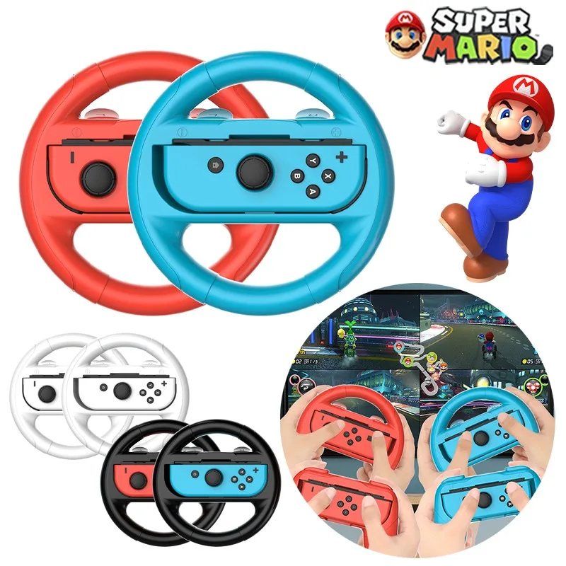 Super Mario Bros Switch Oled Impugnatura Del Volante Custodia Protettiva Joy-Con Console Di Gioco Grip Accessori Decorazioni Gioco Regali Per Bambini