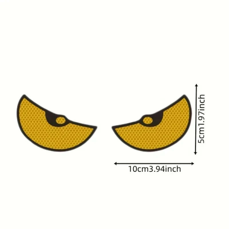 2pcs/Set Reflective Car Stickers - Improve Your Vehicle's Visibility and Safety with Devil Eye Stickers!