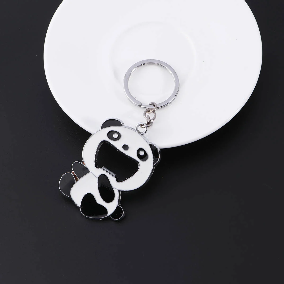 

Cute Panda Key Chain Home Kitchen Dinner Accessory Tools Beer Soda Bottle Opener Key Ring Holiday Gift Hotel Bar Supplies A35