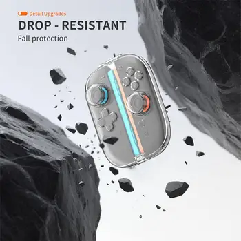 Transparent PC Case for Switch 2 Joypad Anti-Scratch Storage Shell Box Game Card Slots Protective Cover for NS2 Games Case 2