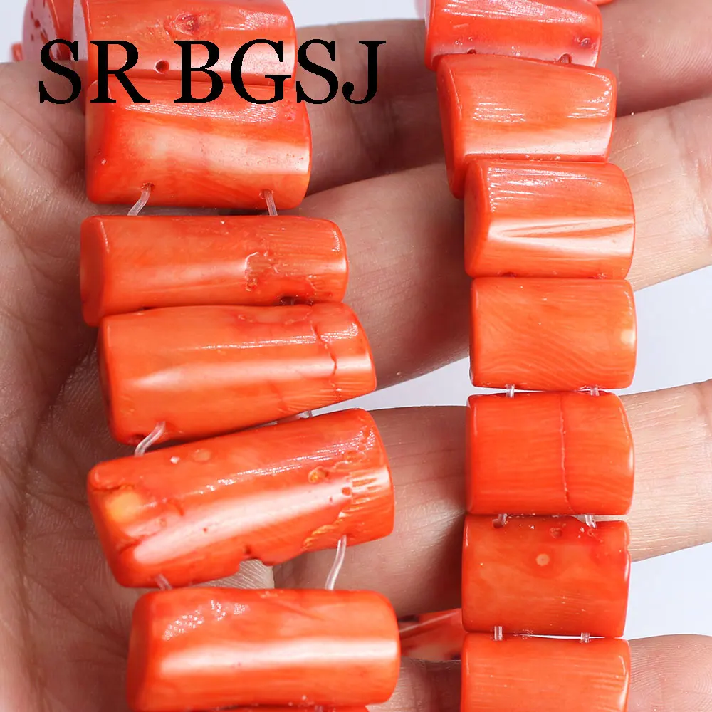 

2- Hole Half Column Tube Sea Bamboo Coral Loose Jewelry Making Accessories Spacer Beads Strand 15"