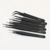 6pcs ESD Anti-Static Stainless Steel Tweezers - Precision Maintenance & Industrial Repair Tools for Working & Model Making. 1