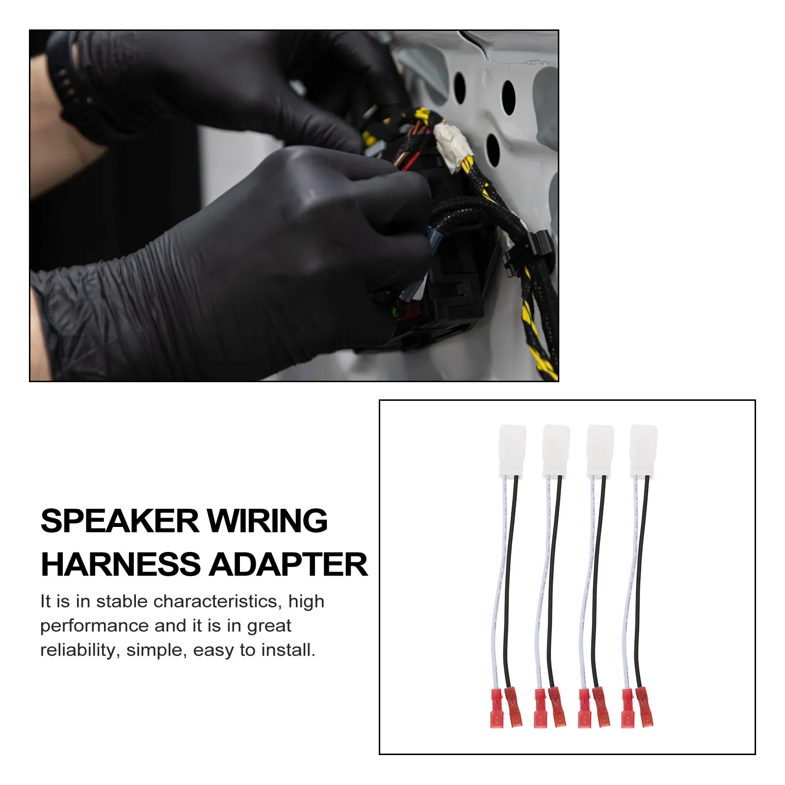 자동차 도어 스피커용 4Pcs 스피커 하네스 OEM 시스템과 호환되는 배선 어댑터 교체 안정적인 성능 간편