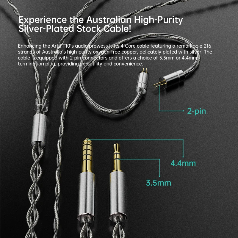 ARTTI ̾  ̾,  IEM ,  ̹,  ̽, 0.78mm, 2   3.5mm, 4.4mm Ŀ, T01s, T10, 14.2mm