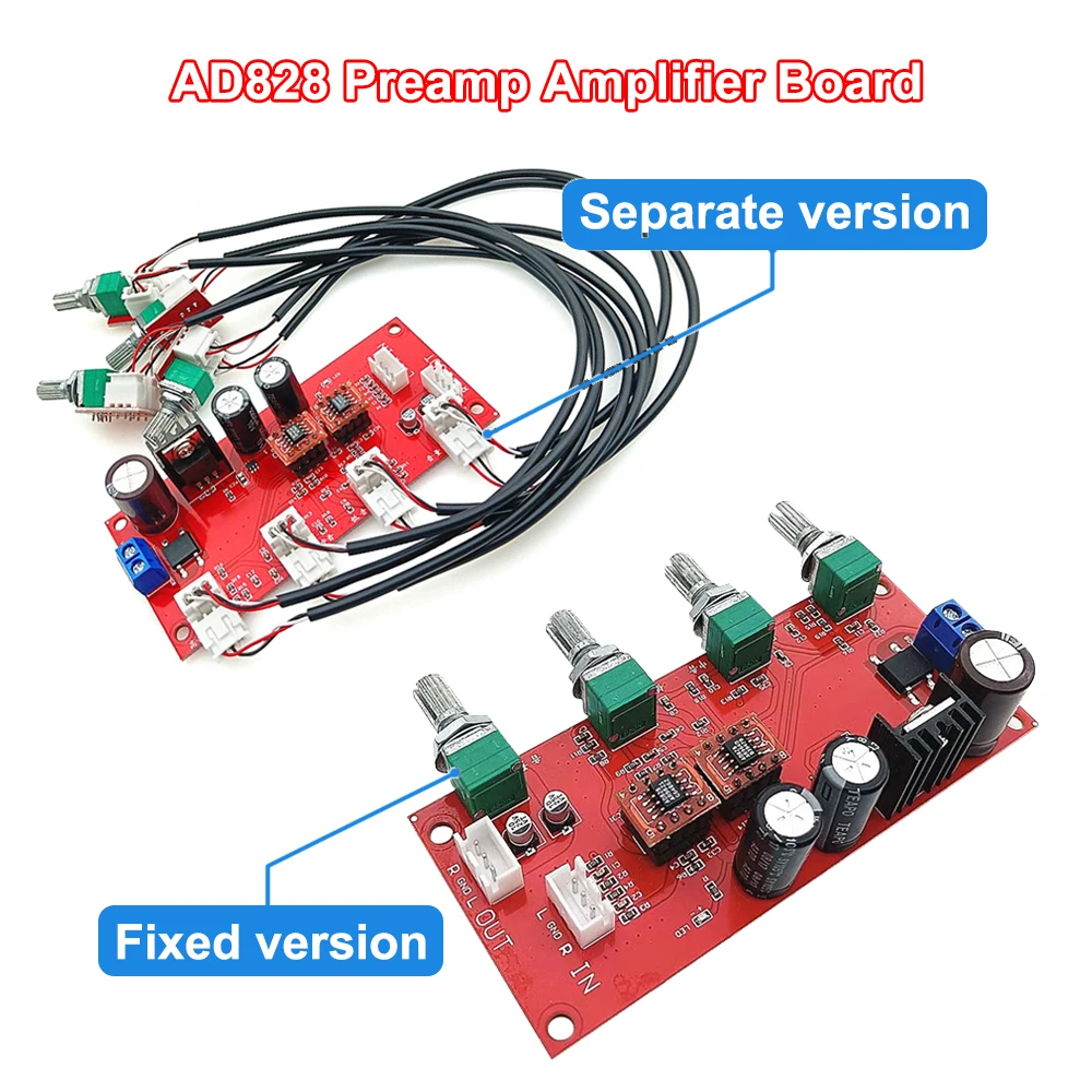 Scheda Preamplificatore HIFI AD828 | Controllo Volume E Tono Stereo | Universale Per Amplificatori