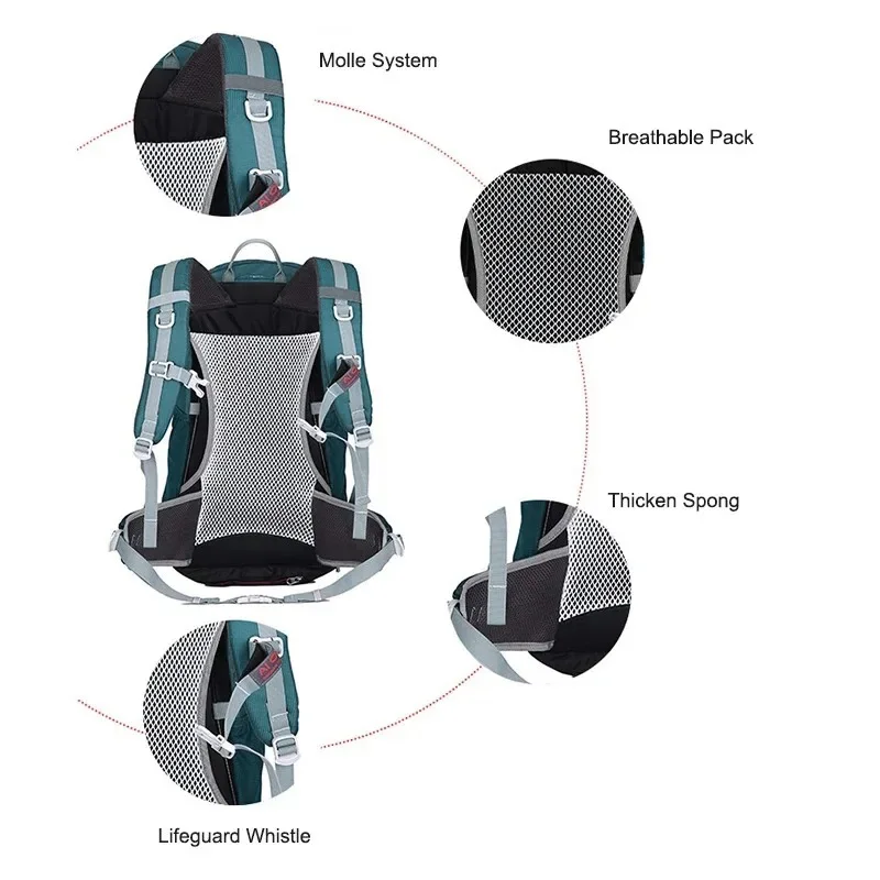 30L Outdoor Hiking Backpack for Men Sports Climbing Bag Mochila Camping Mountaineering Bag Travel Trekking Motorcycle Rucksack 5