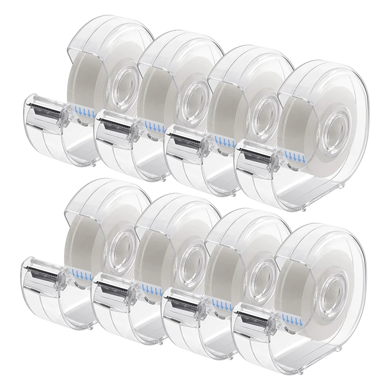 

Transparent Tape With Dispenser And Refills,Use For Gift Wrapping,Home,School And Office Supplies,0.7X1000 Inch, 8 Pack Durable